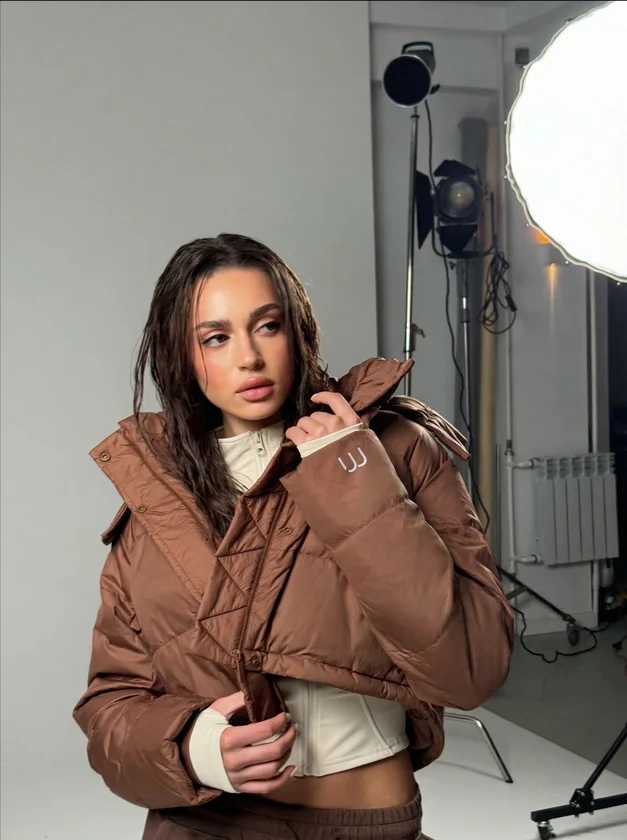 Scurta puffer cropped