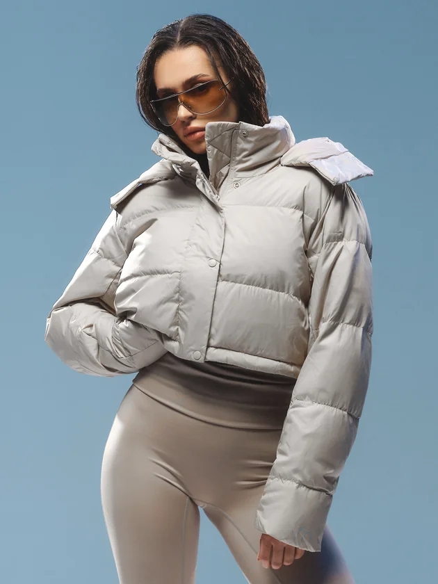 Scurta puffer cropped