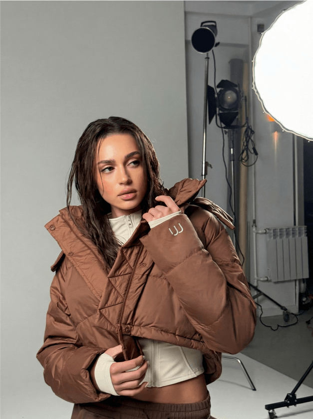 Puffer cropped jacket