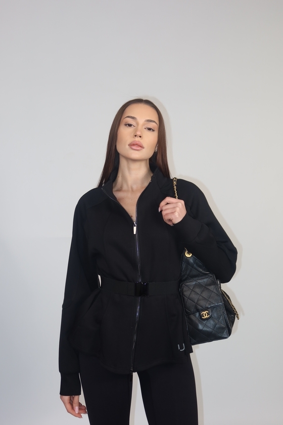 Soft blouse with belt