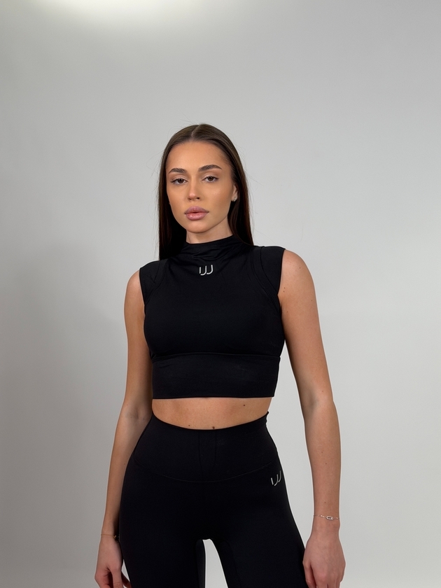 High neck crop top