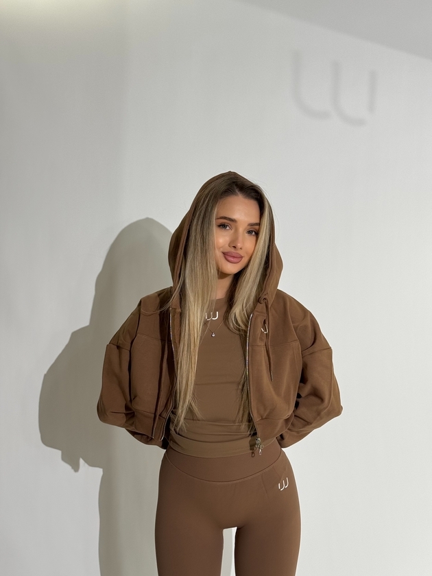 Cropped zip hoodie